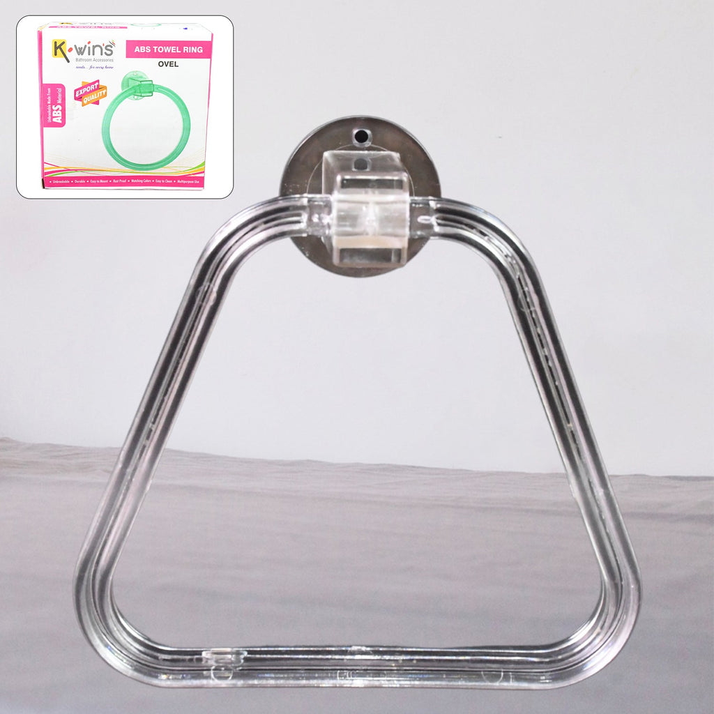 ABS Towel Ring Holder Unbreakable Square Wall Mount | BathNova
