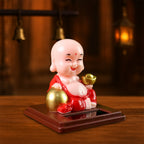 ALVENZA Solar Buddha Car Ornament – Moving Head Dashboard Decor | PowerXpert