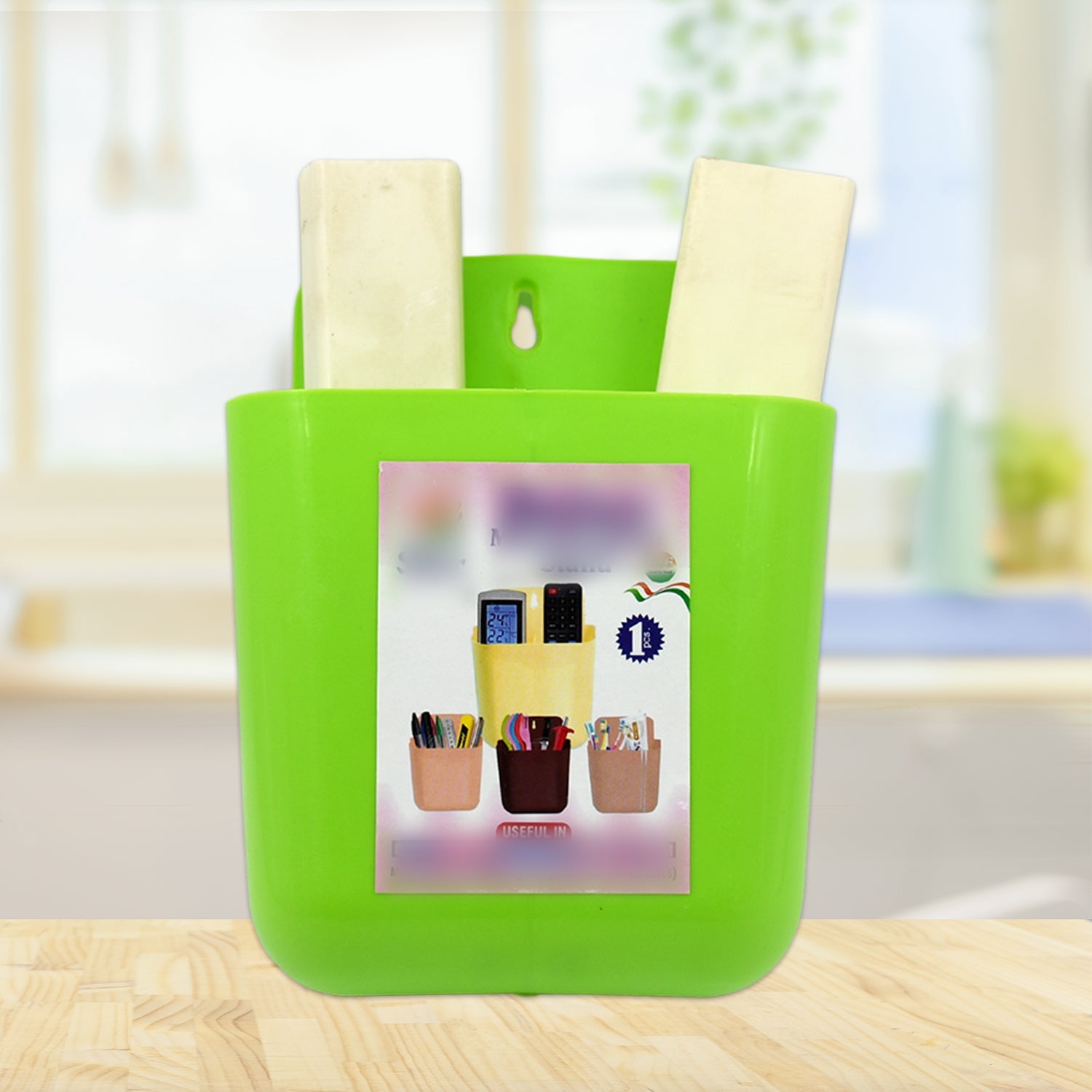 ALVENZA Wall Holder – 2-Section Mobile, Remote & Brush Organizer | GlimmerHome