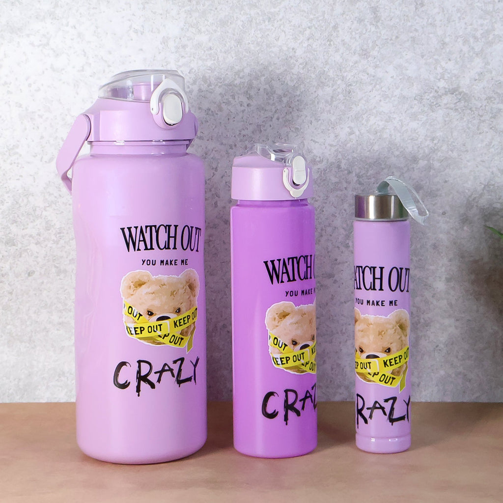 ALVENZA Water Bottle Set – Leak-Proof BPA-Free 2000ML + 900ML + 300ML
