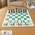 ALVENZA Portable Chess Set – Foldable, Travel-Friendly with Plastic Pieces
