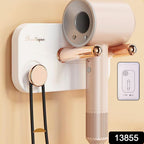 Wall Mount Hair Dryer Holder Space-Saving & Heat Resistant - Side View
