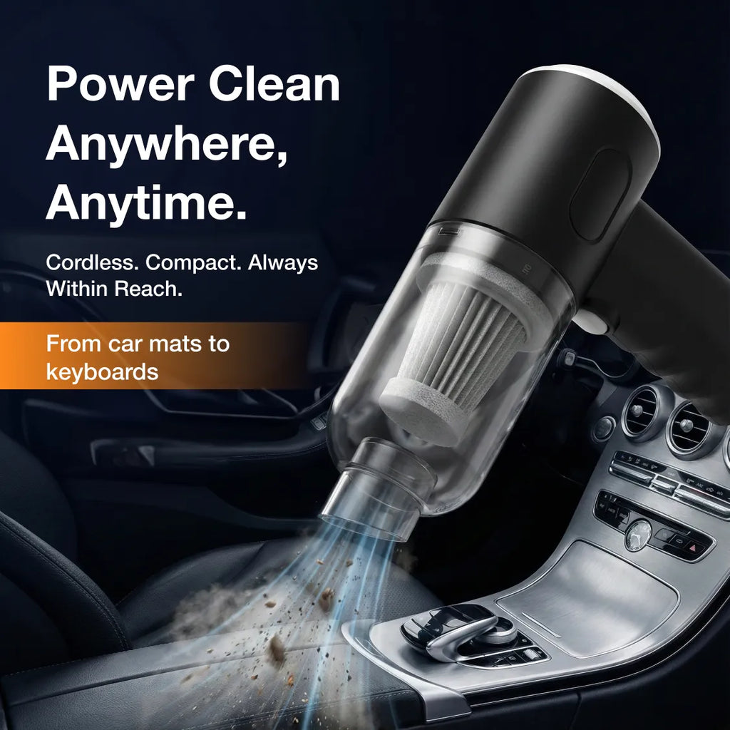 ALVENZA Mini Car Vacuum – Wireless, Portable & 3-in-1 Cleaner | Storenzo