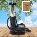 ALVENZA Foot Bike Pump – Portable Cycle Tire Inflator with Gauge | Indo Glow