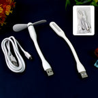 Portable USB Fan Set Mini Fan, LED Light & Cable - Detail View 6