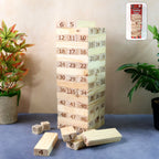 ALVENZA Numbered Wooden Tumbling Tower – Classic Stacking Game Fun