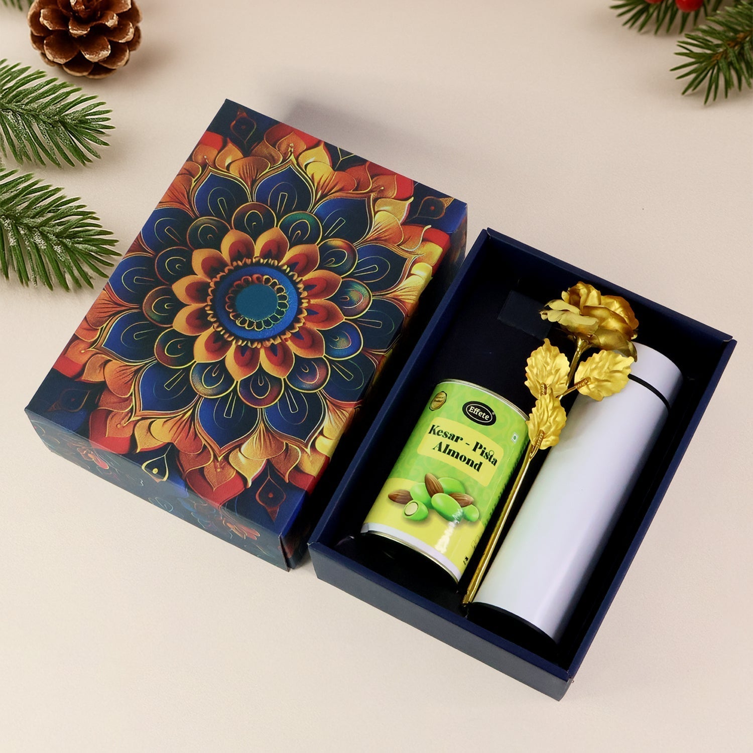 ALVENZA Personalized Water Bottle Gift Hamper – Premium Festive Set
