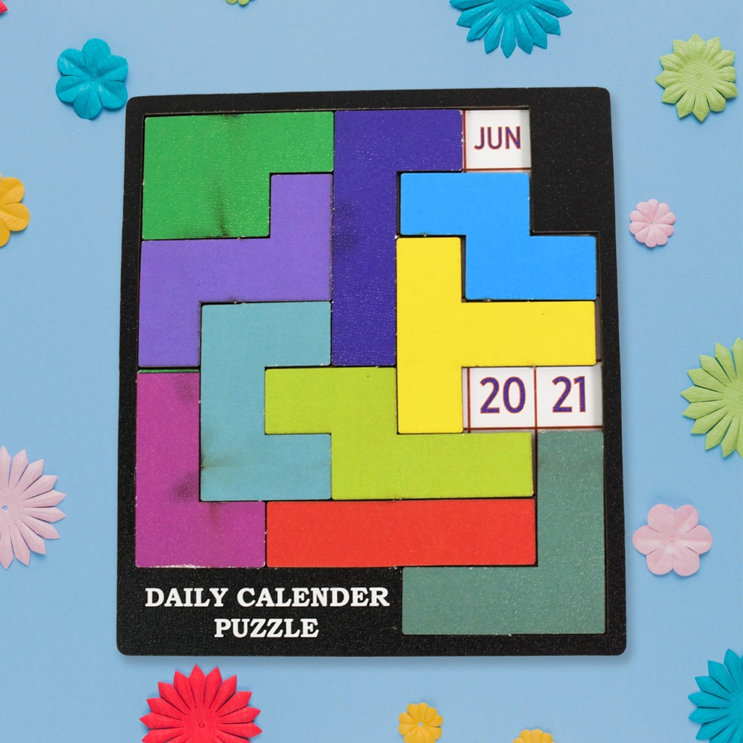 Wooden Daily Calendar Puzzle Mind Challenge Game | Inventive Play