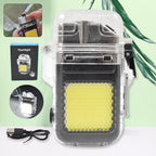 ALVENZA Electric Lighter Flashlight – USB Rechargeable 3-Mode COB | Indo Glow