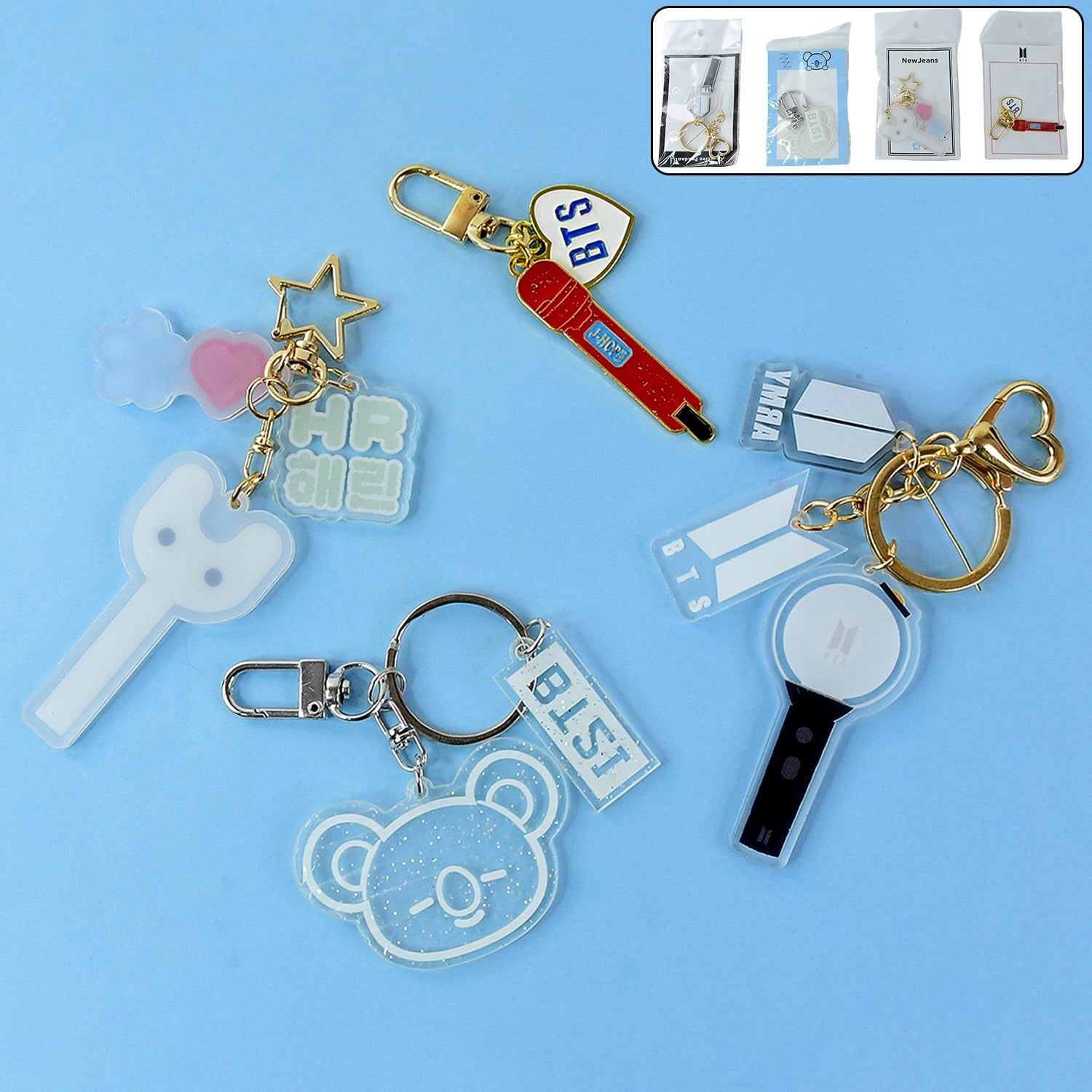 ALVENZA Acrylic Keychains – Cute & Durable Mixed Designs