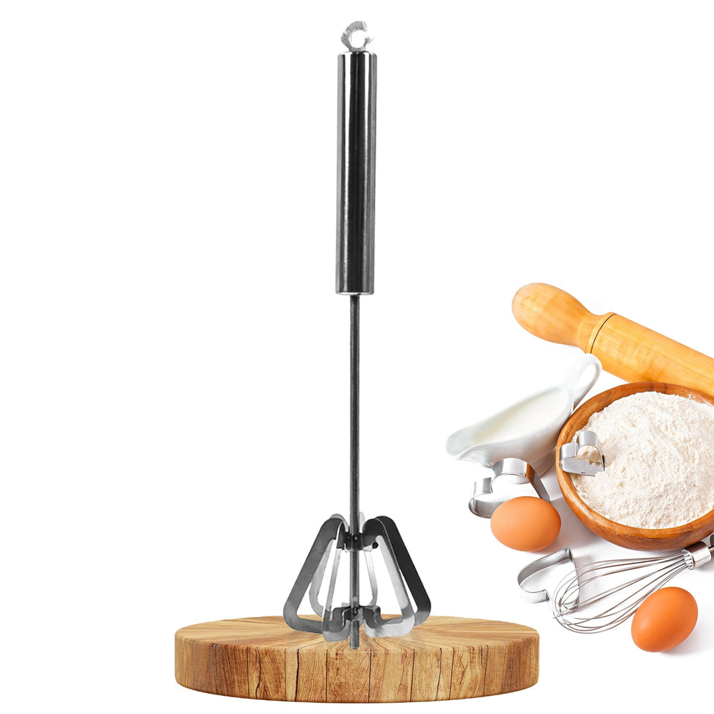 Hand Push Mixer Stainless Steel Egg Whisk & Blender | Konvex