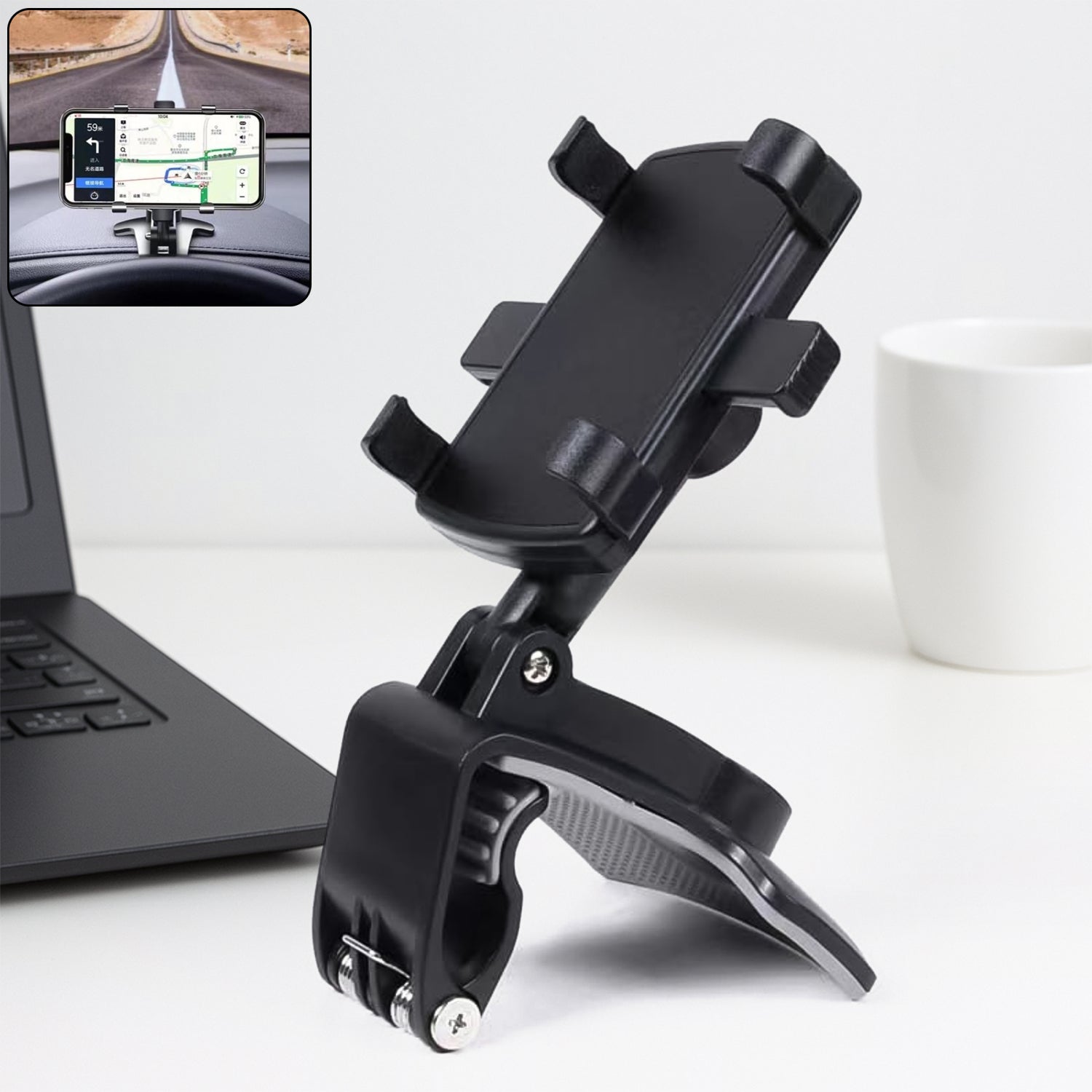ALVENZA Universal Mobile Phone Holder – Secure Clip with 360° Rotation
