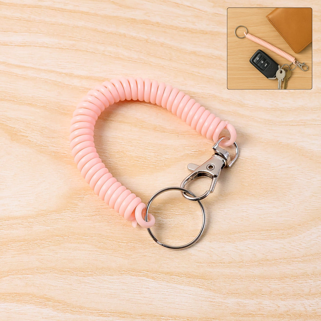 ALVENZA Spiral Coil Keychain Bracelet – Flexible & Durable Wrist Key Holder