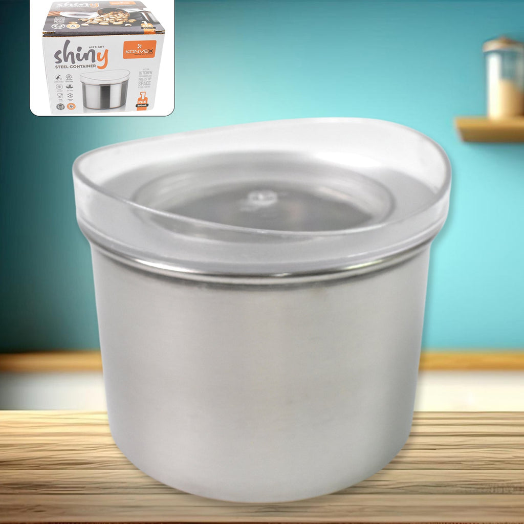 Stainless Steel Airtight Container 500ml See-Through Lid | Konvex