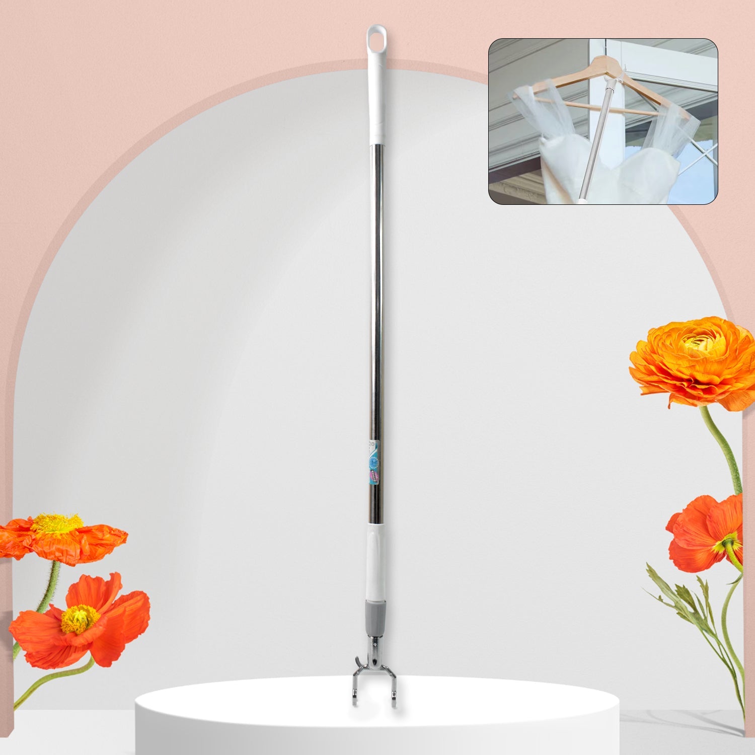 Telescopic Clothes Hook Extendable Garment Hanger (155 cm)