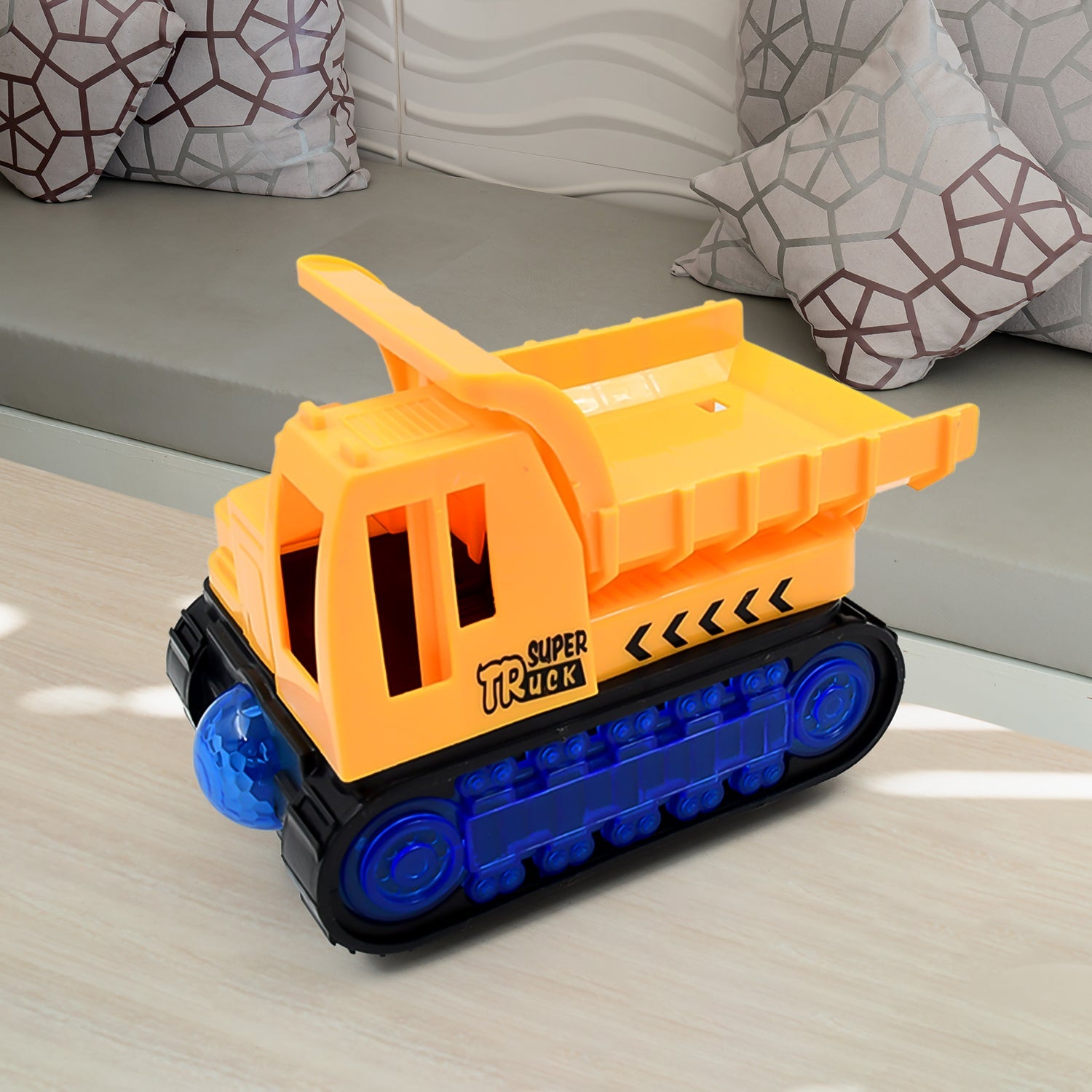 ALVENZA Dump Truck Toy for Kids – Self-Driving, Lights & Music | Little Blocks