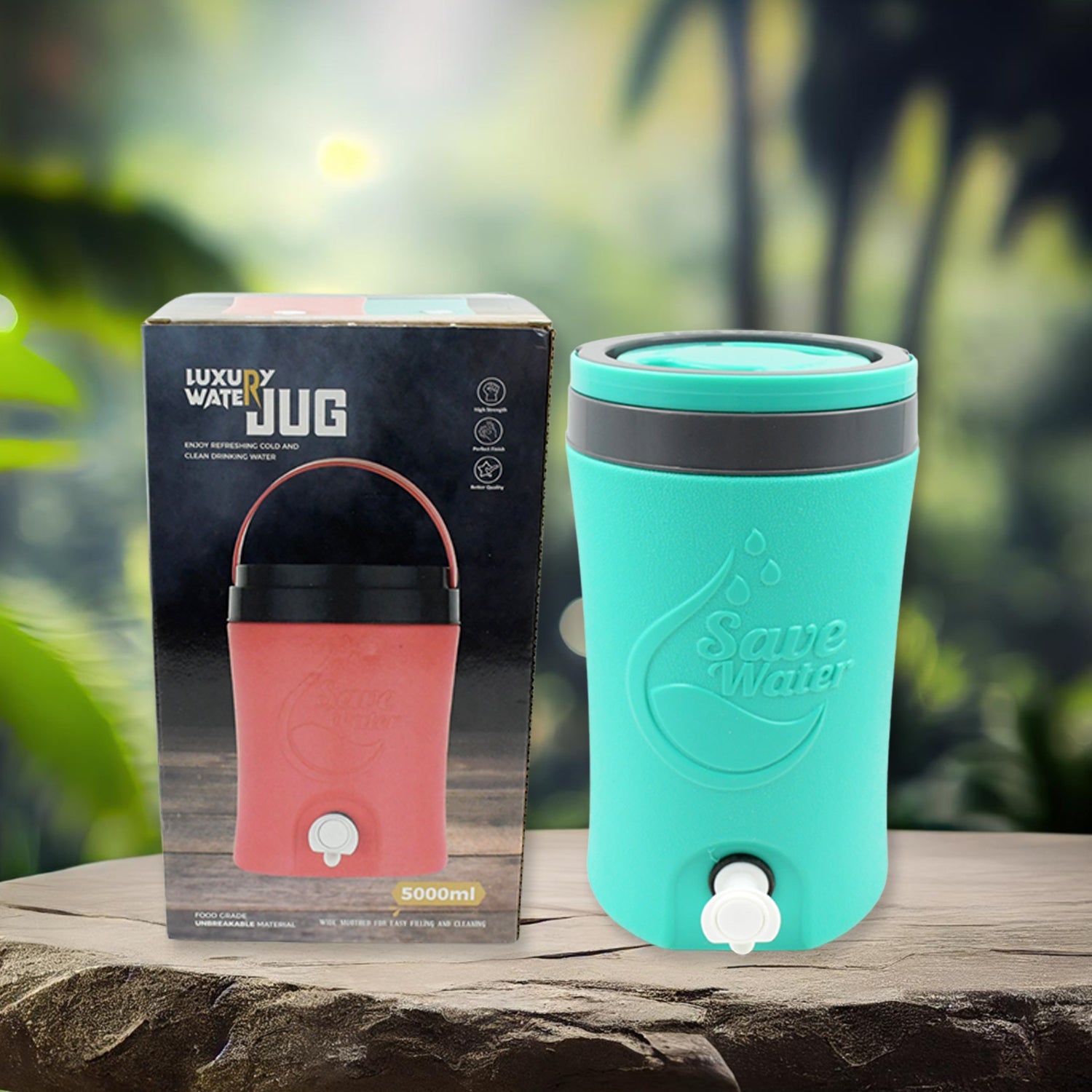 ALVENZA Insulated Water Jug 5 Litre – Plastic Storage with Tap | ChillPour