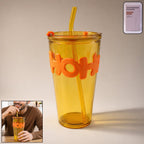 Glass Tumbler with Lid and Straw Leak-Resistant & Stylish