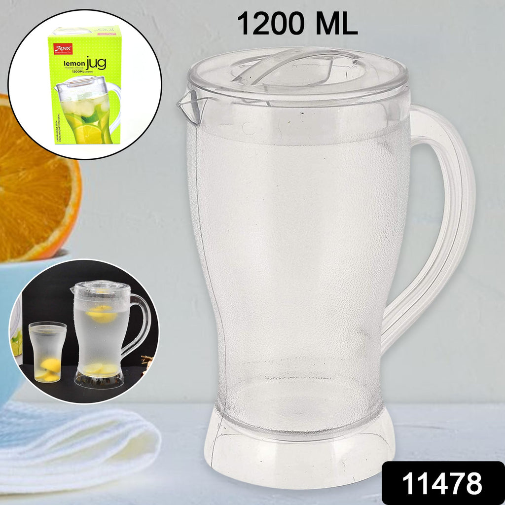 ALVENZA Lemon Jug – 1200ML Unbreakable Polycarbonate Pitcher