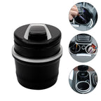 ALVENZA Car Ashtray with Lid & Blue LED Light – Portable Smokeless Design