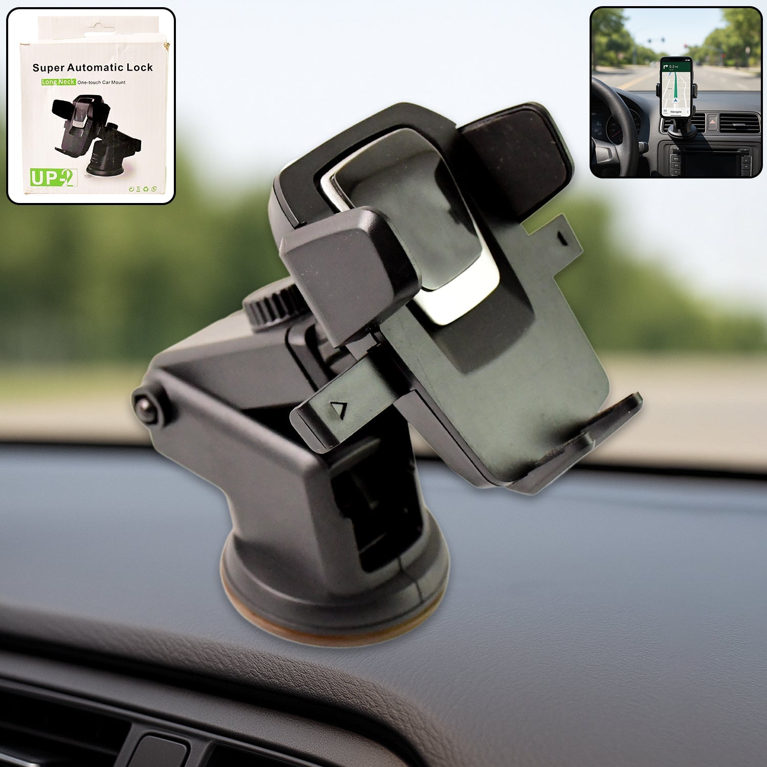 ALVENZA Adjustable Car Mount – 360° Universal Phone Holder | Velvet Wheels