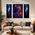Krishna Wall Art Vibrant MDF Painting for Spiritual Dcor