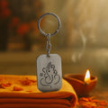 ALVENZA Ganesh Metal Keychain – Auspicious Lord Ganesha Keyring