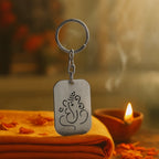 ALVENZA Ganesh Metal Keychain – Auspicious Lord Ganesha Keyring