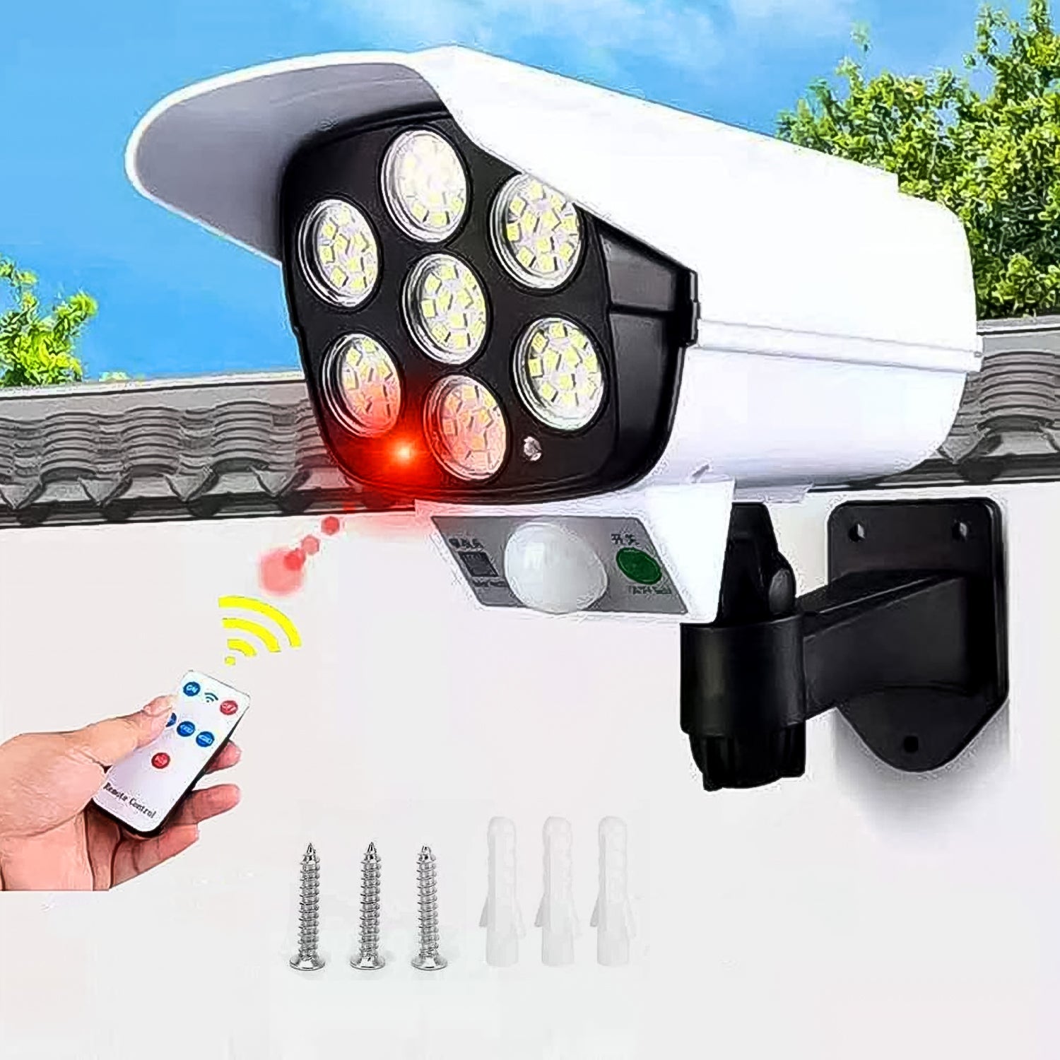 ALVENZA Solar Security Camera Light – Dummy Motion Sensor for Outdoor Safety | AutoSafeo