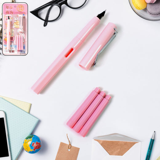 Fountain Pen Set – Smooth Blue Ink for Students | InkGlow