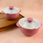 ALVENZA Plastic Serving Bowl Set with Lids – Airtight, Microwave Safe 2 Pieces