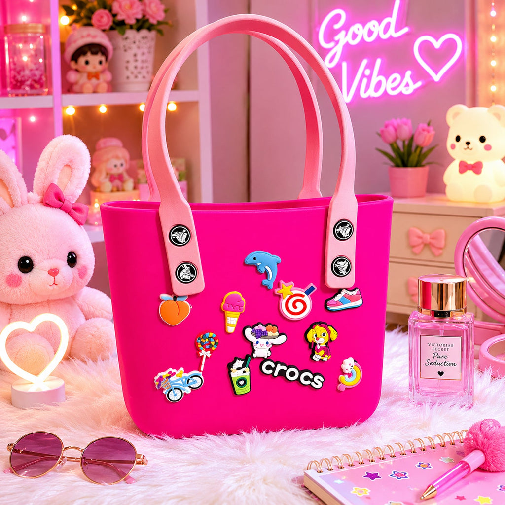 Buy Crocs-Inspired Tote Bag Spacious & Trendy for Women & Girls - Detail View 5