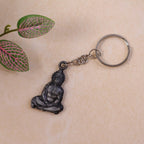 ALVENZA Hanuman Ji Sitting Pose Metal Keychain – Durable Spiritual Key Ring