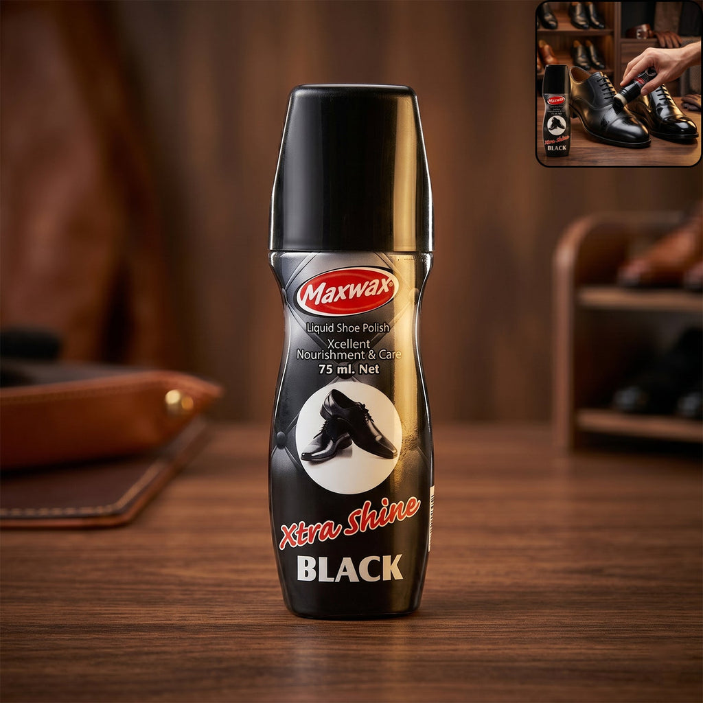 Liquid Shoe Polish Easy Application & Instant Shine for Leather Shoes