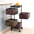 ALVENZA Metal Kitchen Trolley – 4 Layer Durable Storage Rack | Tidy Table