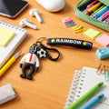 ALVENZA Rainbow Keychain – Colorful Cartoon Football Boy Accessory