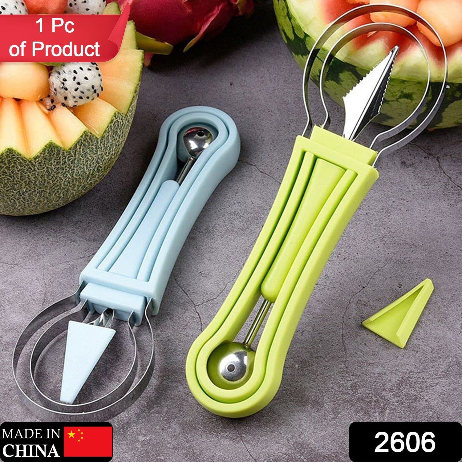 Fruit Baller & Scooper Set 4-in-1 Stainless Steel | ChefAura - Side View