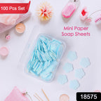 Travel Soap Sheets 100 Flower-Shaped | VelvetBubbles - Front View