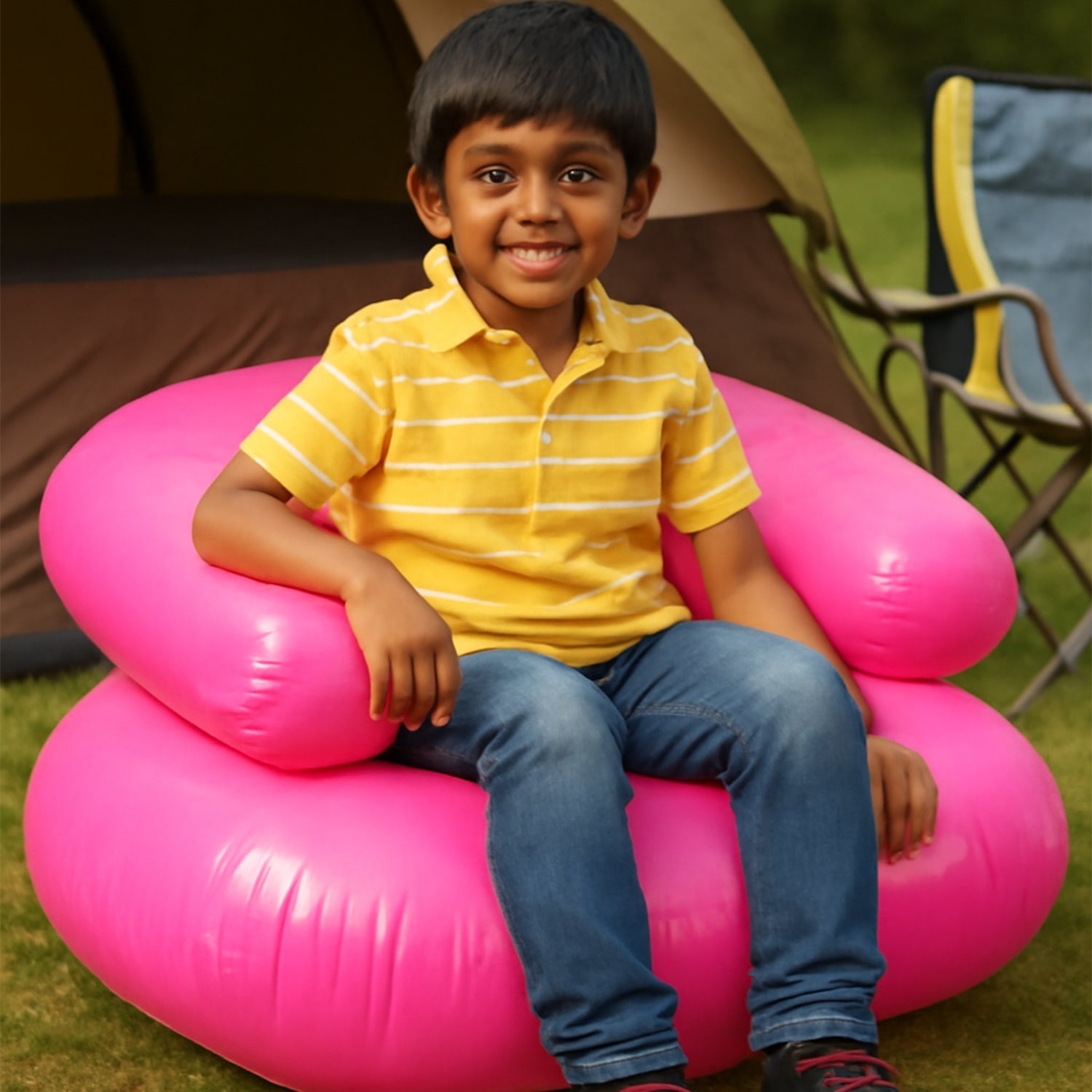 Inflatable Kids Sofa Chair Portable & Durable Seating | Trekola - Detail View 5