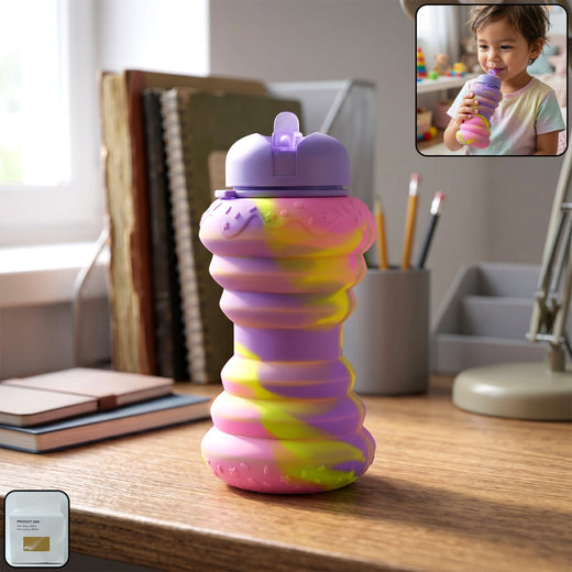 Foldable Silicone Sports Water Bottle – Compact & Leak-proof Design
