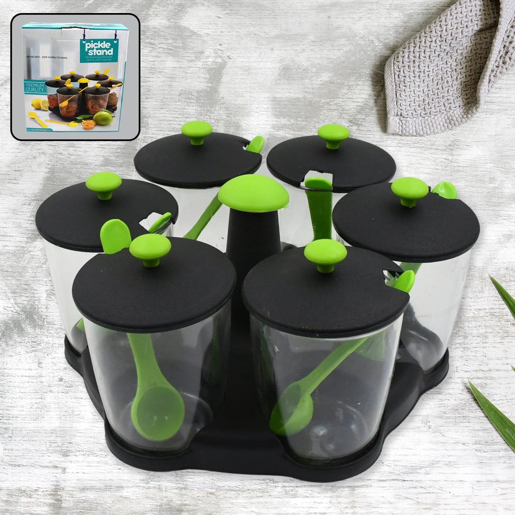 ALVENZA Revolving Spice Rack – 6-Piece Masala Container Set | Miracle