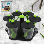 ALVENZA Revolving Spice Rack – 6-Piece Masala Container Set | Miracle