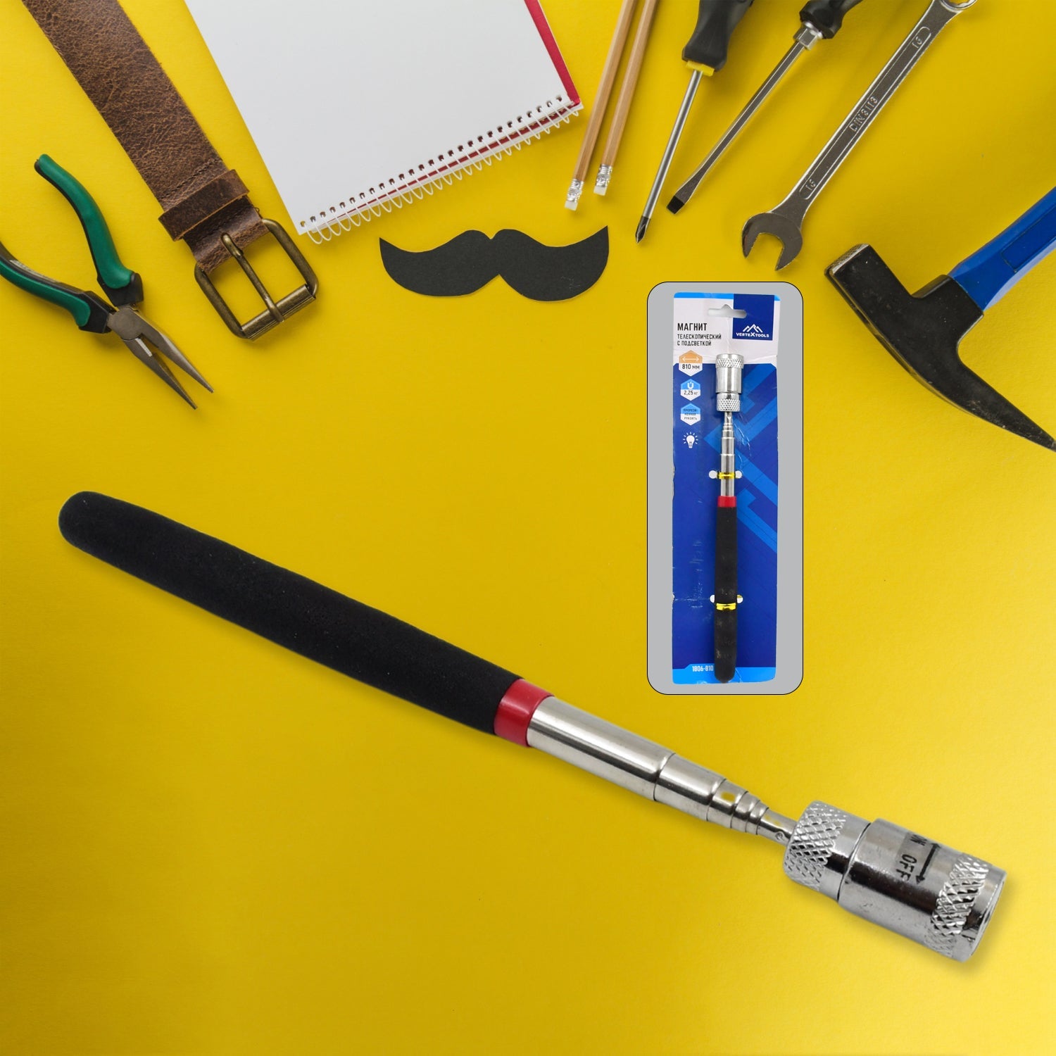 ALVENZA Magnetic Pick Up Tool – Telescopic LED & Flexible | RaceVault