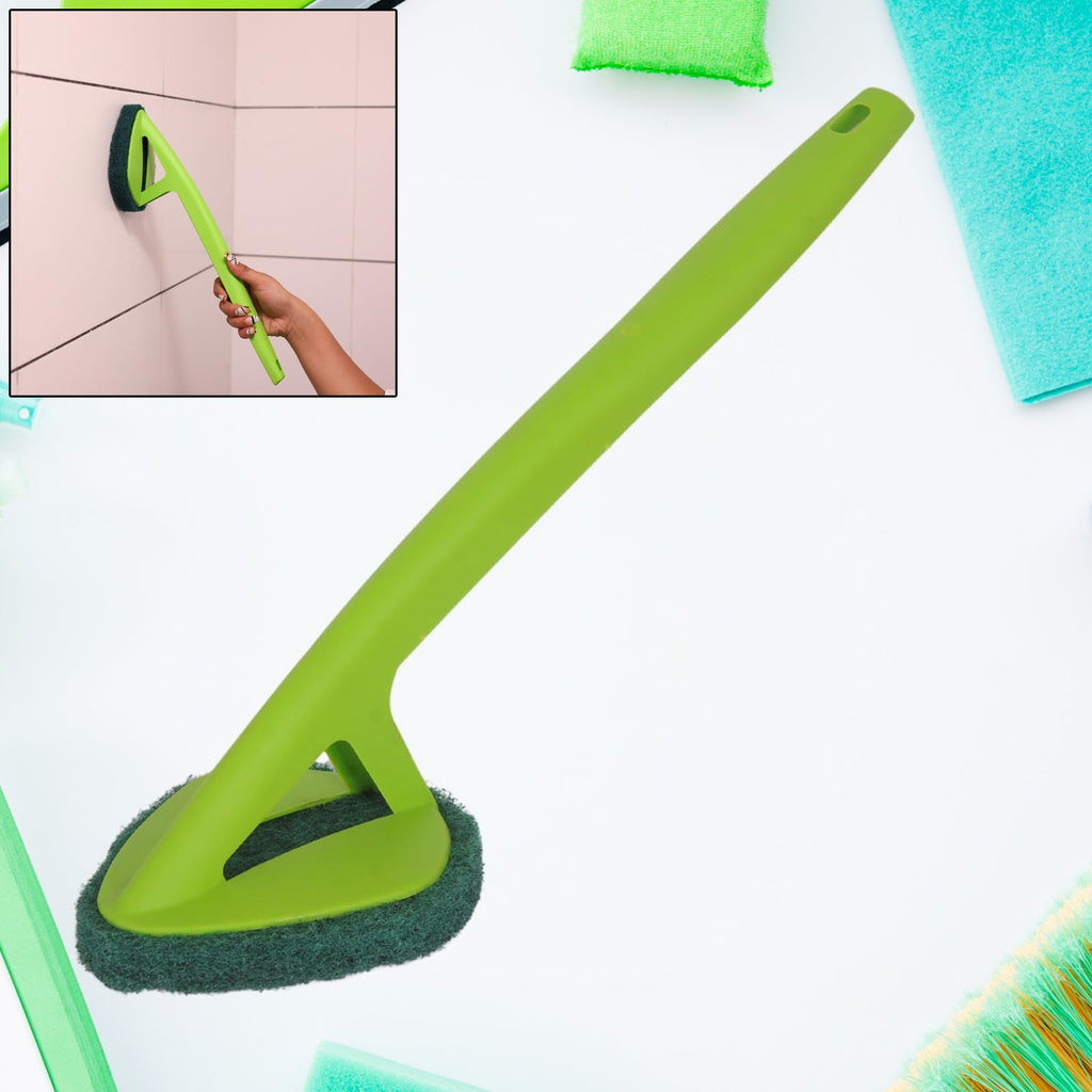 Long Handle Scrubber Triangular Sponge Pad for Deep Cleaning | Pro Clean