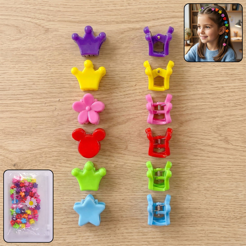 Mini Hair Claw Clips Set Cute & Strong Grip Styling Accessories