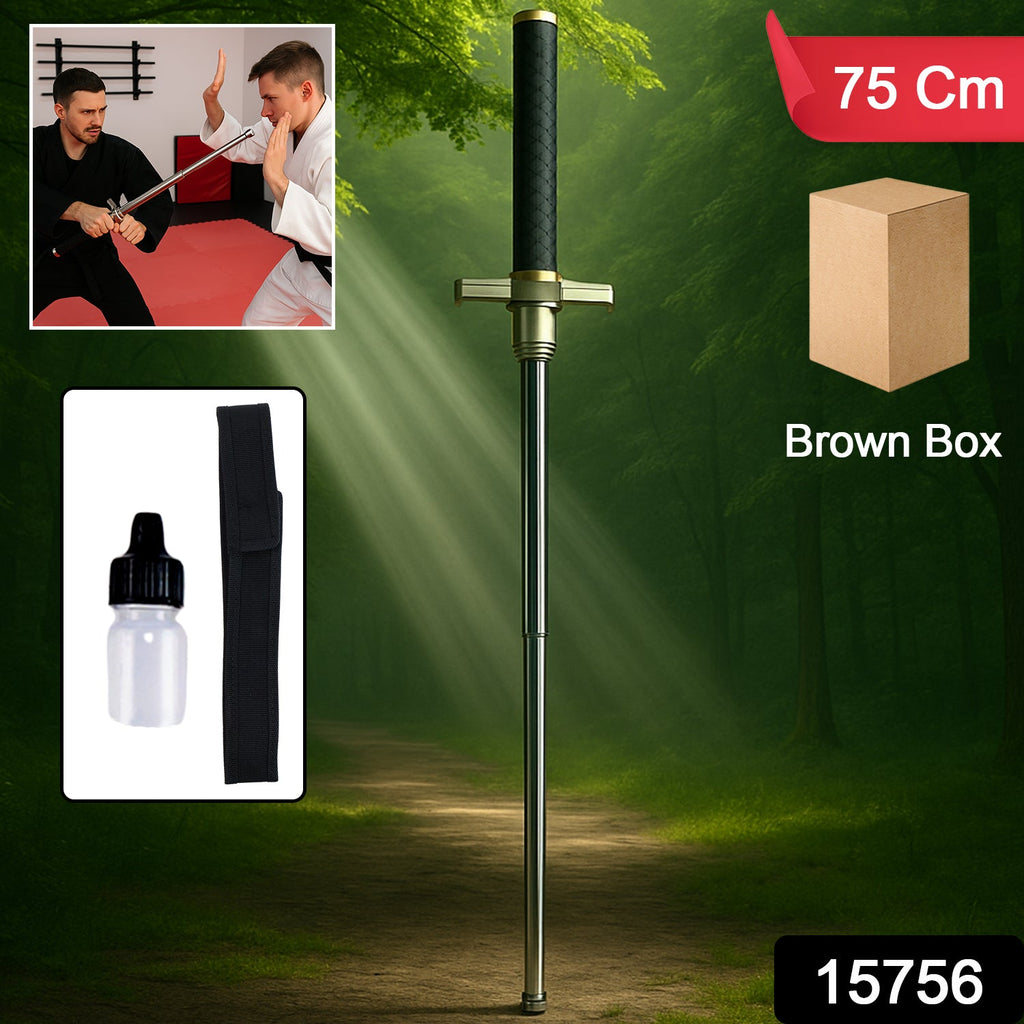 Folding Walking Stick Lightweight, Portable & Self-Defense - Side View