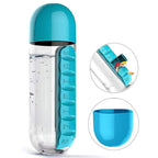 Pill Organizer Water Bottle 600ml – Travel Friendly | Own Hydrate