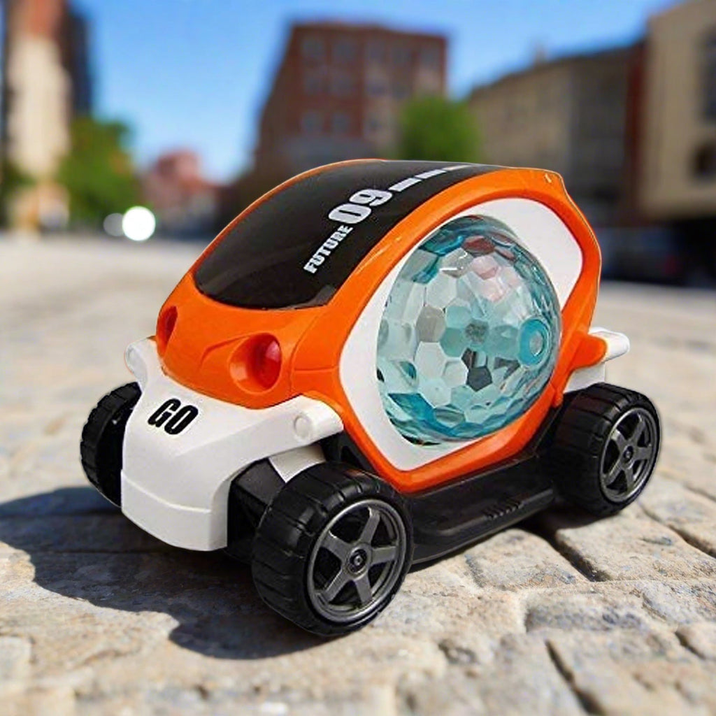 ALVENZA Rotating Stunt Car Toy – 360° Bump & Go Fun | Spark Tots
