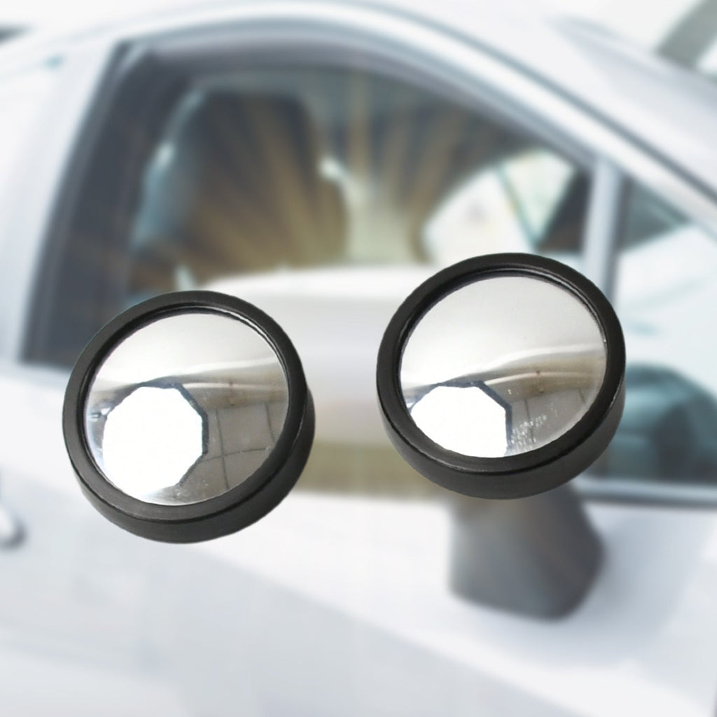 ALVENZA Car Blind Spot Mirror – HD Convex Frameless (2-Pack) | Velvet Wheels