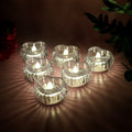 ALVENZA LED Crystal Tealight Candles – Elegant Flameless Warm Glow (6 Pc)
